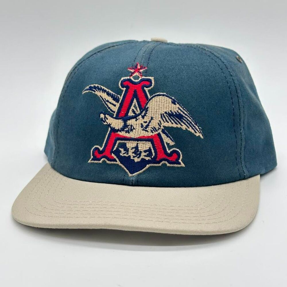 Vintage 1996 Anheuser-Busch Eagle Hat Truckers Denim Cap One Size Big Logo Patch